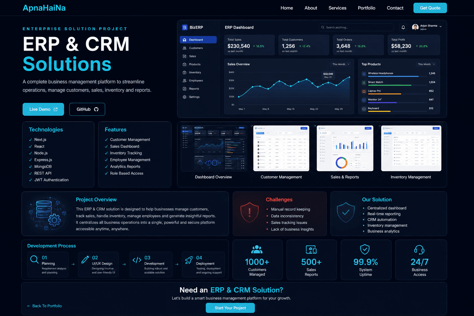 ERP CRM Solutions project thumbnail